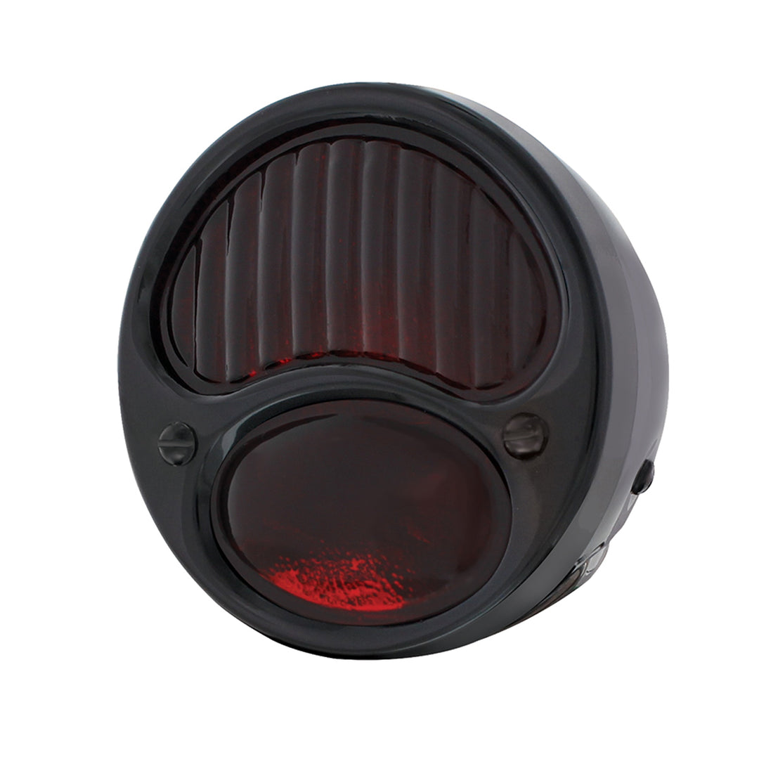 12V Tail Light Assembly With Black Housing, All Red Lens For 1928-31 Ford Model A - L/H - View 2