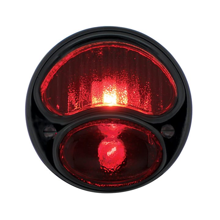 12V Tail Light Assembly With Black Housing, All Red Lens For 1928-31 Ford Model A - L/H - View 3