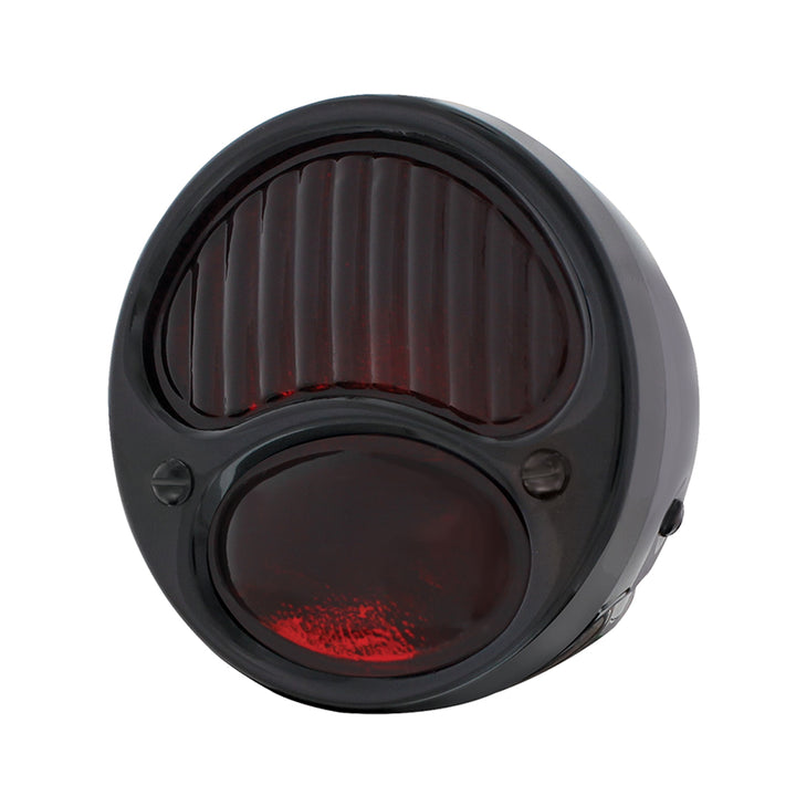 12V Tail Light Assembly With Black Housing, All Red Lens For 1928-31 Ford Model A - R/H - View 2