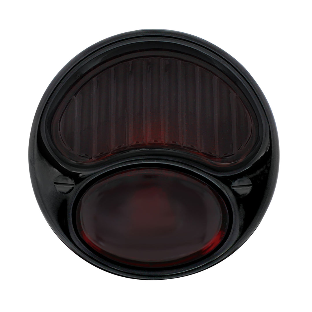 12V Tail Light Assembly With Black Housing, All Red Lens For 1928-31 Ford Model A - R/H - View 4