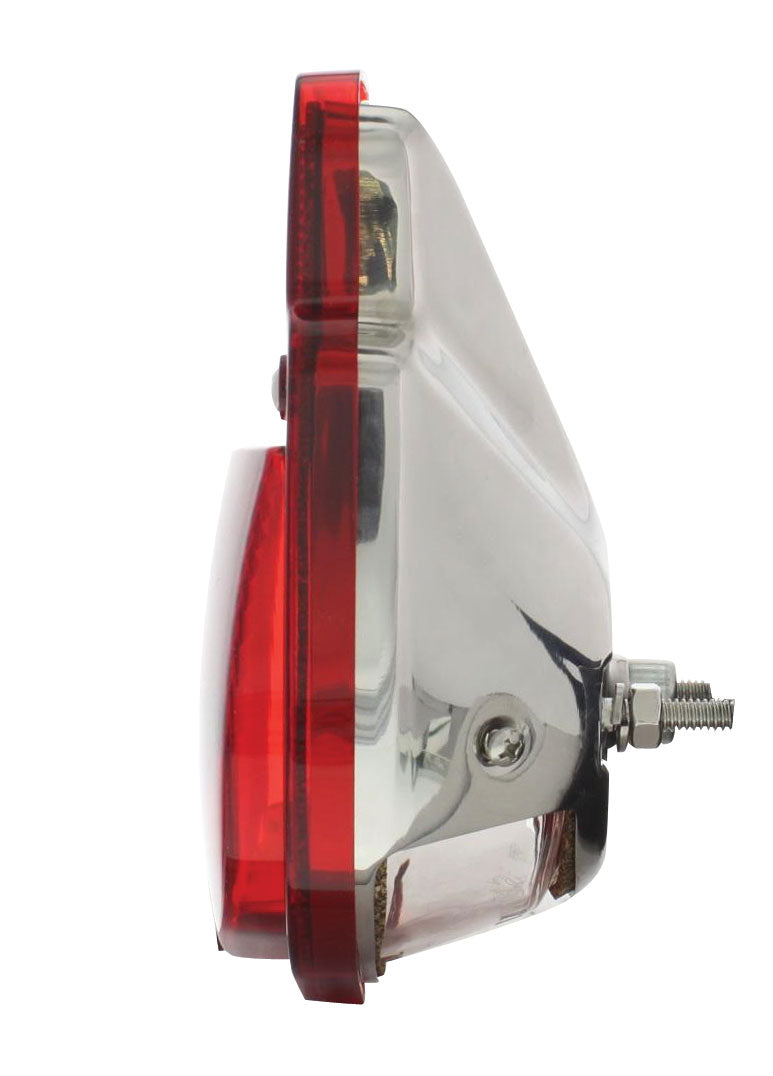 Tail Light Assembly With Stainless Steel Housing &amp; Blue Dot Lens For 1953-56 Ford Truck - L/H - View 2