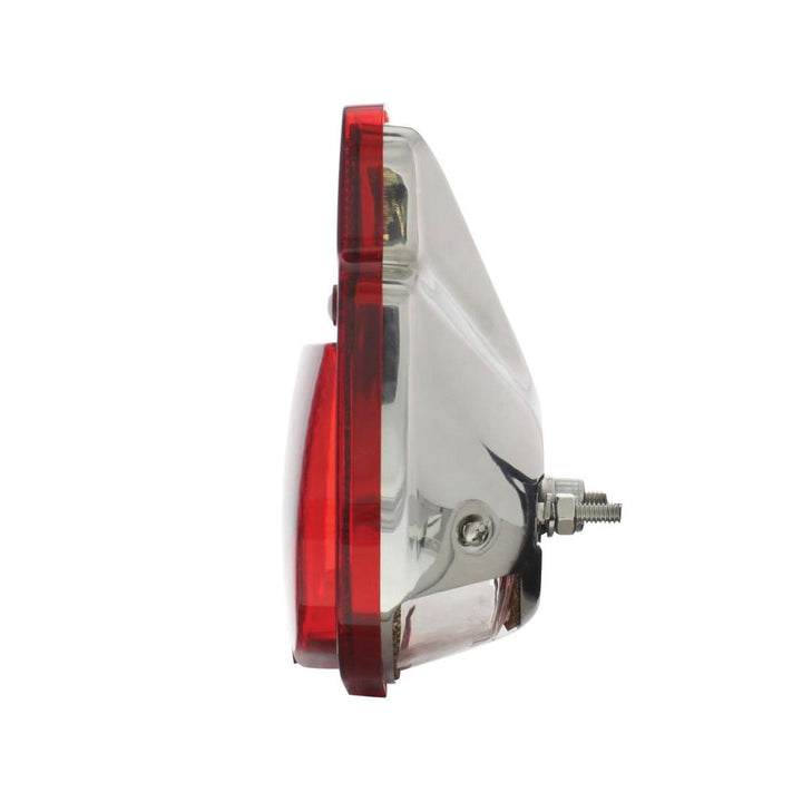 Tail Light Assembly With Stainless Steel Housing &amp; Blue Dot Lens For 1953-56 Ford Truck - R/H - View 2