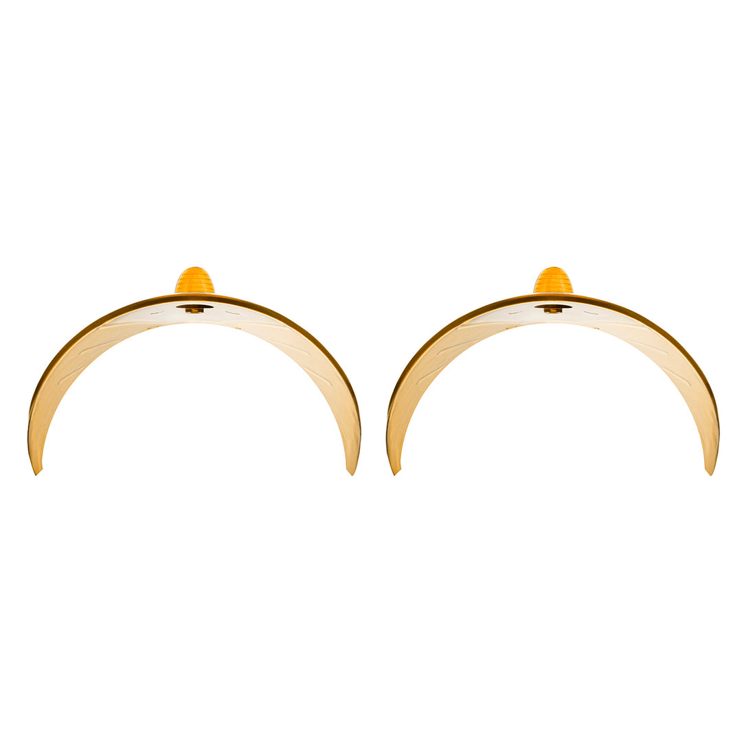 7" Headlight Visor, Amber (Pair) - View 3