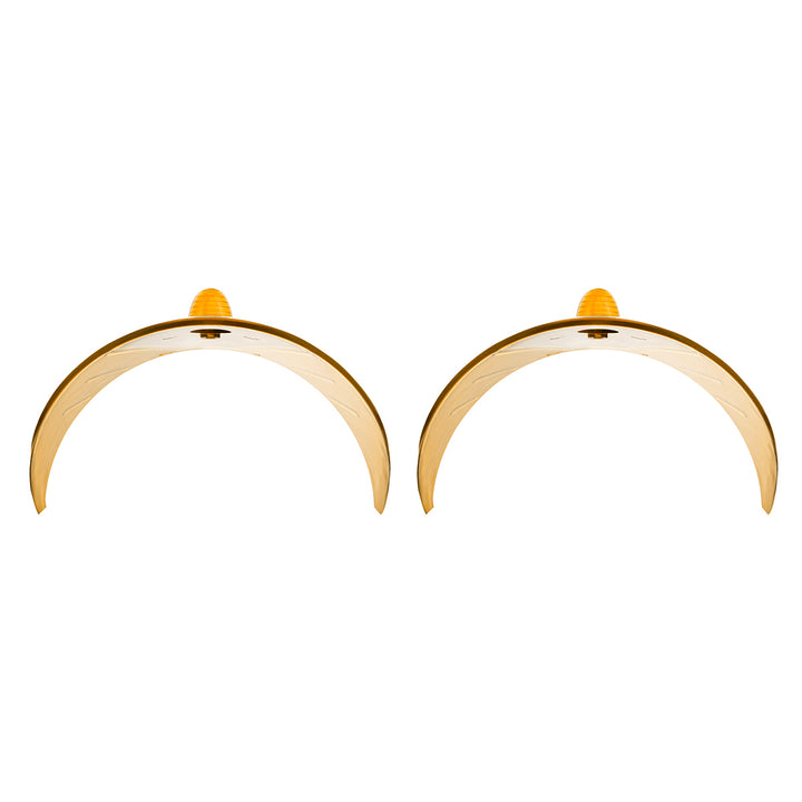 7" Headlight Visor, Amber (Pair) - View 3