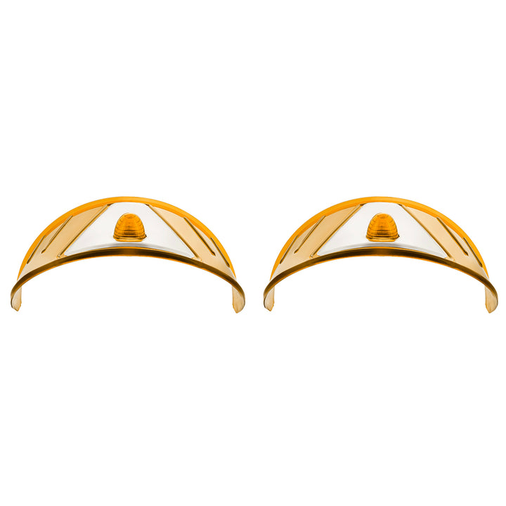 7" Headlight Visor, Amber (Pair) - View 4