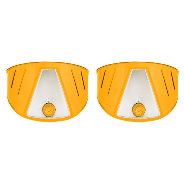 7" Headlight Visor, Amber (Pair) - View 5