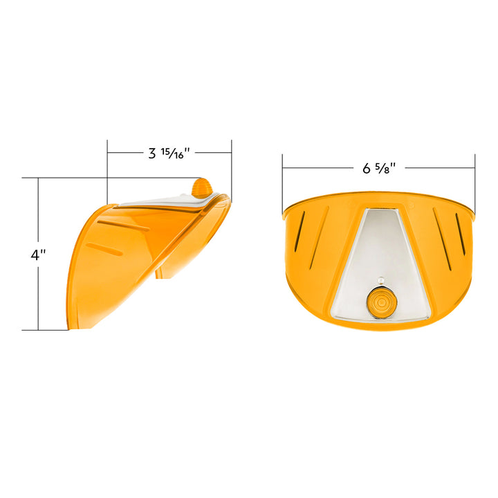 7" Headlight Visor, Amber (Pair) - View 7