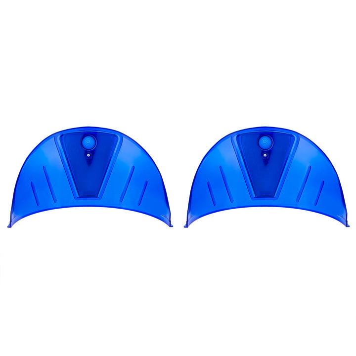 7" Headlight Visor, Blue (Pair) - View 6