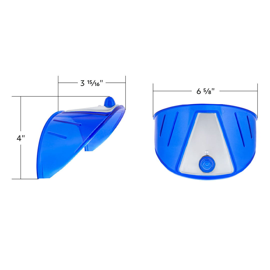 7" Headlight Visor, Blue (Pair) - View 7