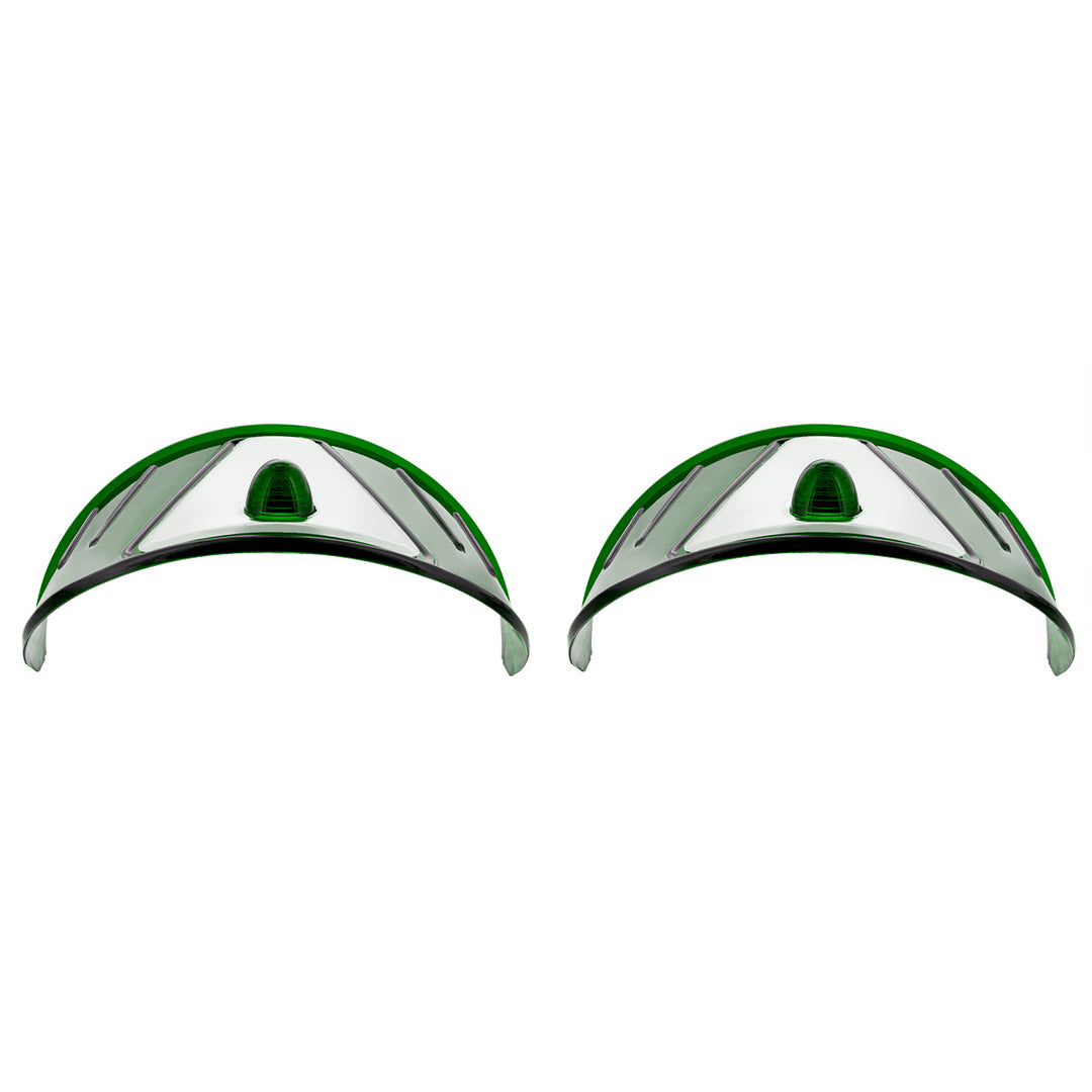 7" Headlight Visor, Green (Pair) - View 4