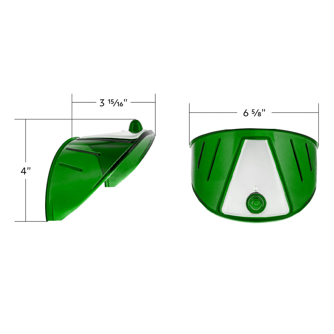 7" Headlight Visor, Green (Pair) - View 7