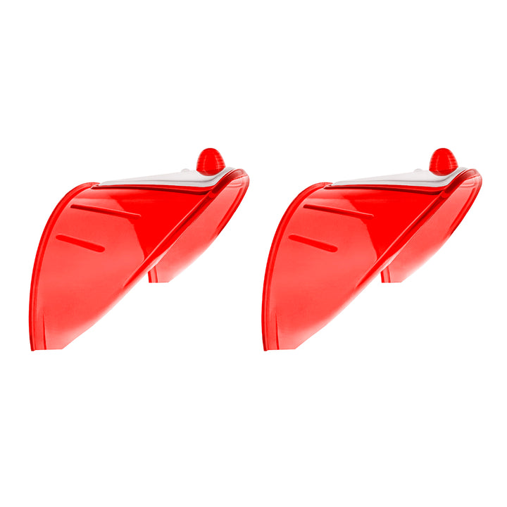 7" Headlight Visor, Red (Pair) - View 1