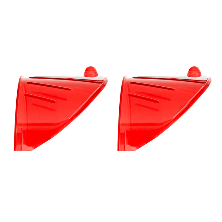 7" Headlight Visor, Red (Pair) - View 2