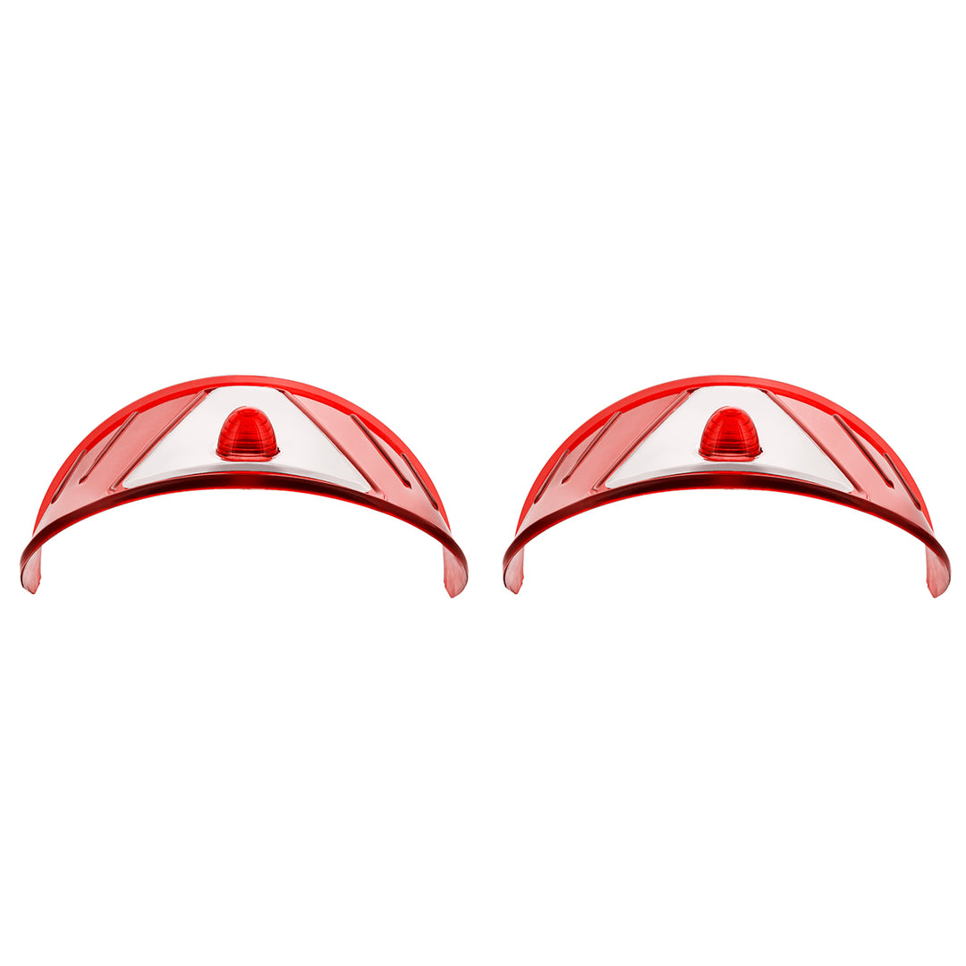 7" Headlight Visor, Red (Pair) - View 4