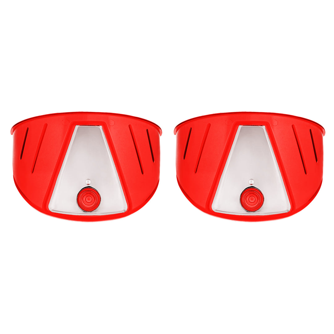 7" Headlight Visor, Red (Pair) - View 5