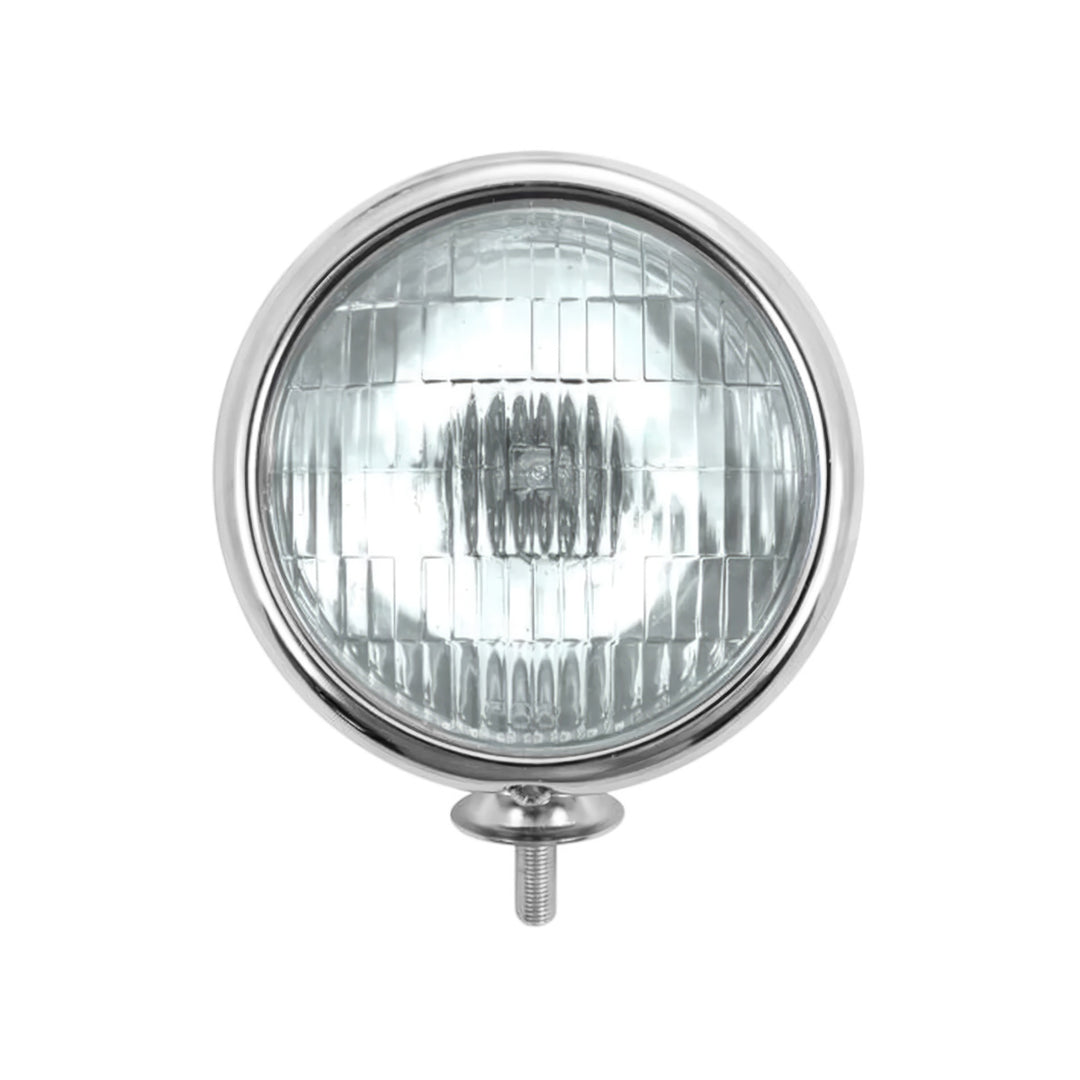 12V Vintage Chrome Fog Light, Clear Lens - View 1