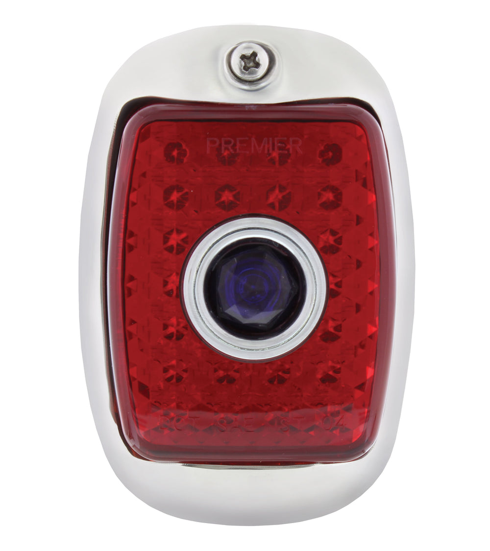 23 LED Tail Light Assembly With 6 LED LP Light, SS Housing, & Blue Dot For 1937-38 Chevy Passenger Car - L/H - View 2