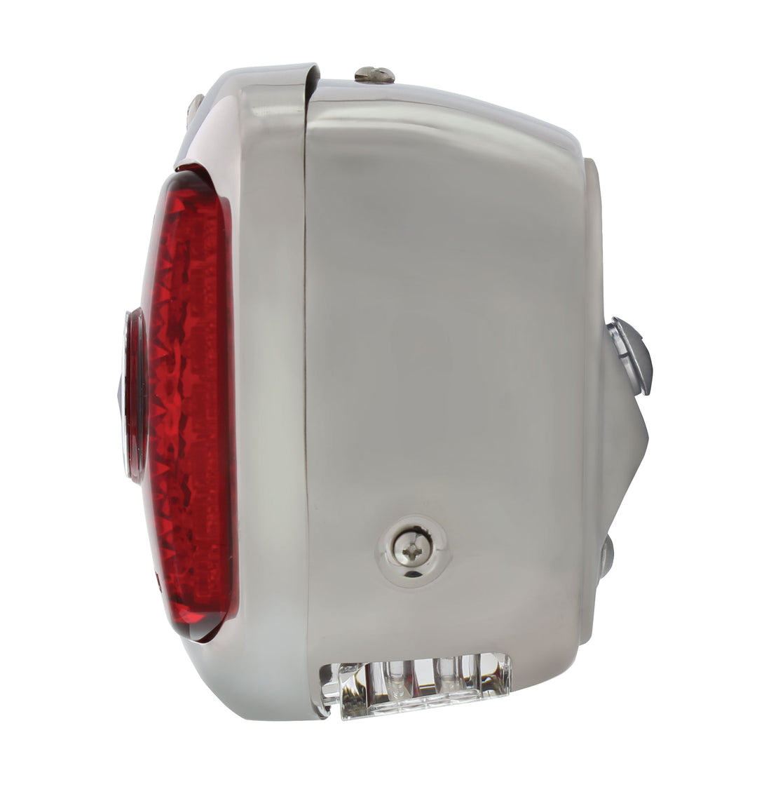 23 LED Tail Light Assembly With 6 LED LP Light, SS Housing, &amp; Blue Dot For 1937-38 Chevy Passenger Car - L/H - View 4
