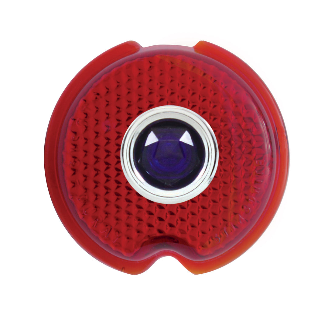 Glass Tail Light Lens With Blue Dot For 1939 Chevy Passenger Car - View 1