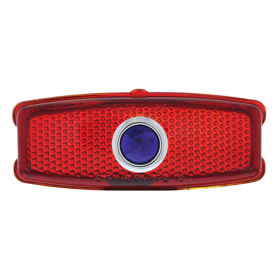 Glass Tail Light Lens With Blue Dot For 1941-48 Chevy Passenger Car - View 1
