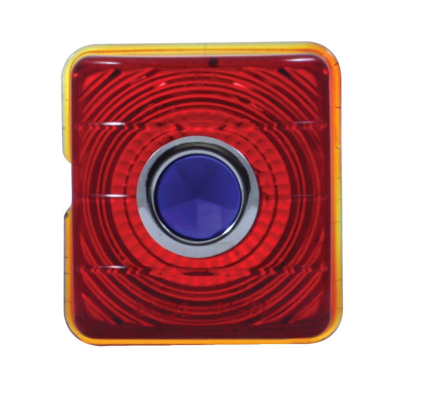 Glass Tail Light Lens With Blue Dot For 1951-52 Chevy Passenger Car - View 1