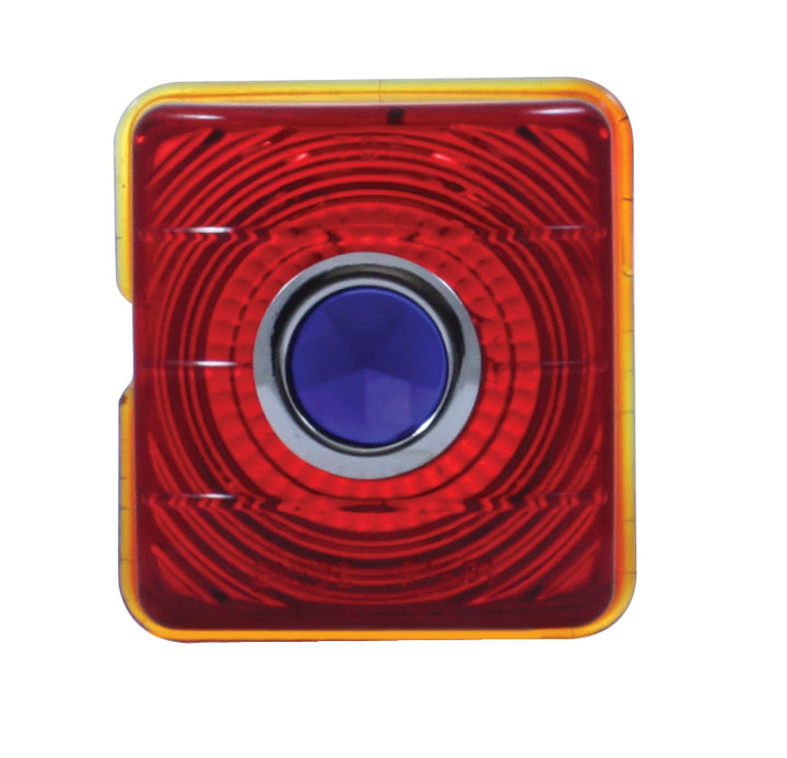 Glass Tail Light Lens With Blue Dot For 1951-52 Chevy Passenger Car - View 1