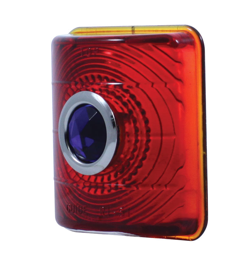 Glass Tail Light Lens With Blue Dot For 1951-52 Chevy Passenger Car - View 2