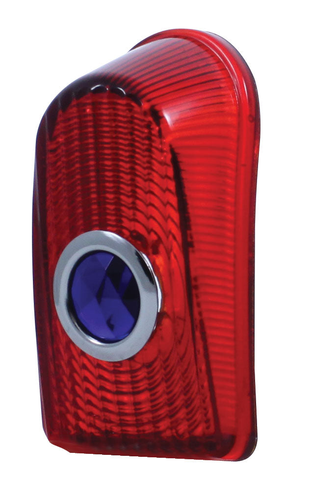 Glass Tail Light Lens With Blue Dot For 1949-50 Chevy Passenger Car - View 2