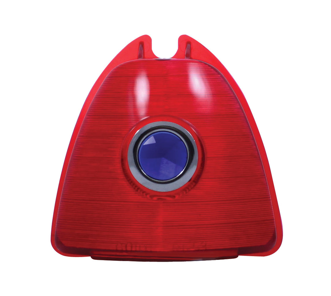 Upper Stop Tail Light Lens With Blue Dot For 1953 Chevy Passenger Cars - View 1