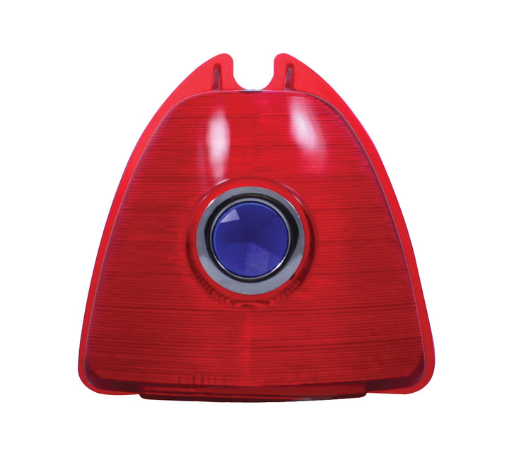 Upper Stop Tail Light Lens With Blue Dot For 1953 Chevy Passenger Cars - View 1