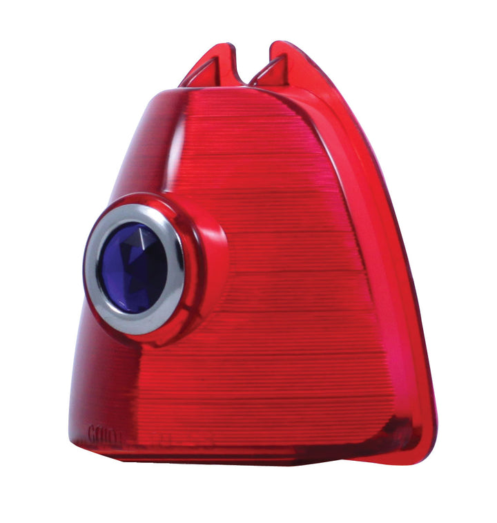 Upper Stop Tail Light Lens With Blue Dot For 1953 Chevy Passenger Cars - View 2