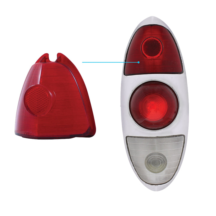 Upper Stop Tail Light Lens For 1953 Chevy Passenger Cars - View 3