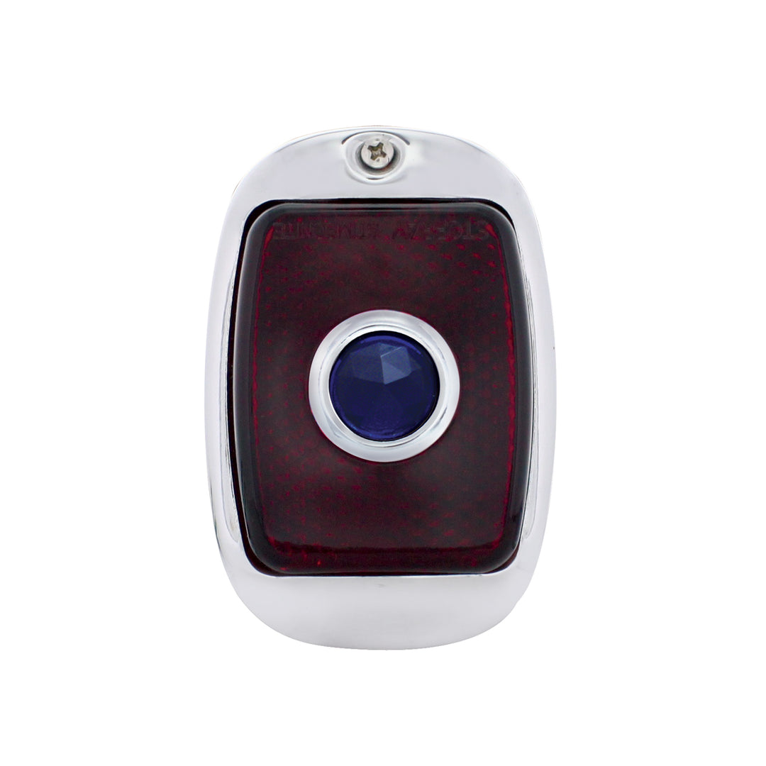 Tail Light Assembly With Stainless Steel Housing &amp; Blue Dot For 1937-1938 Chevrolet Car - R/H - View 1