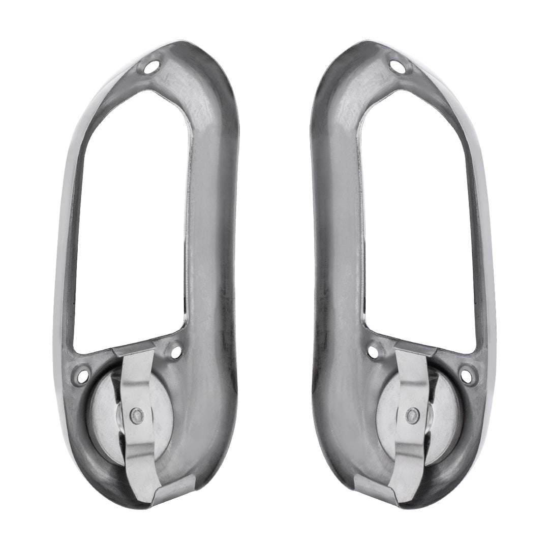 Stainless Steel Tail Light Bezel With Red Reflector For 1949-50 Chevy Passenger Car - View 4