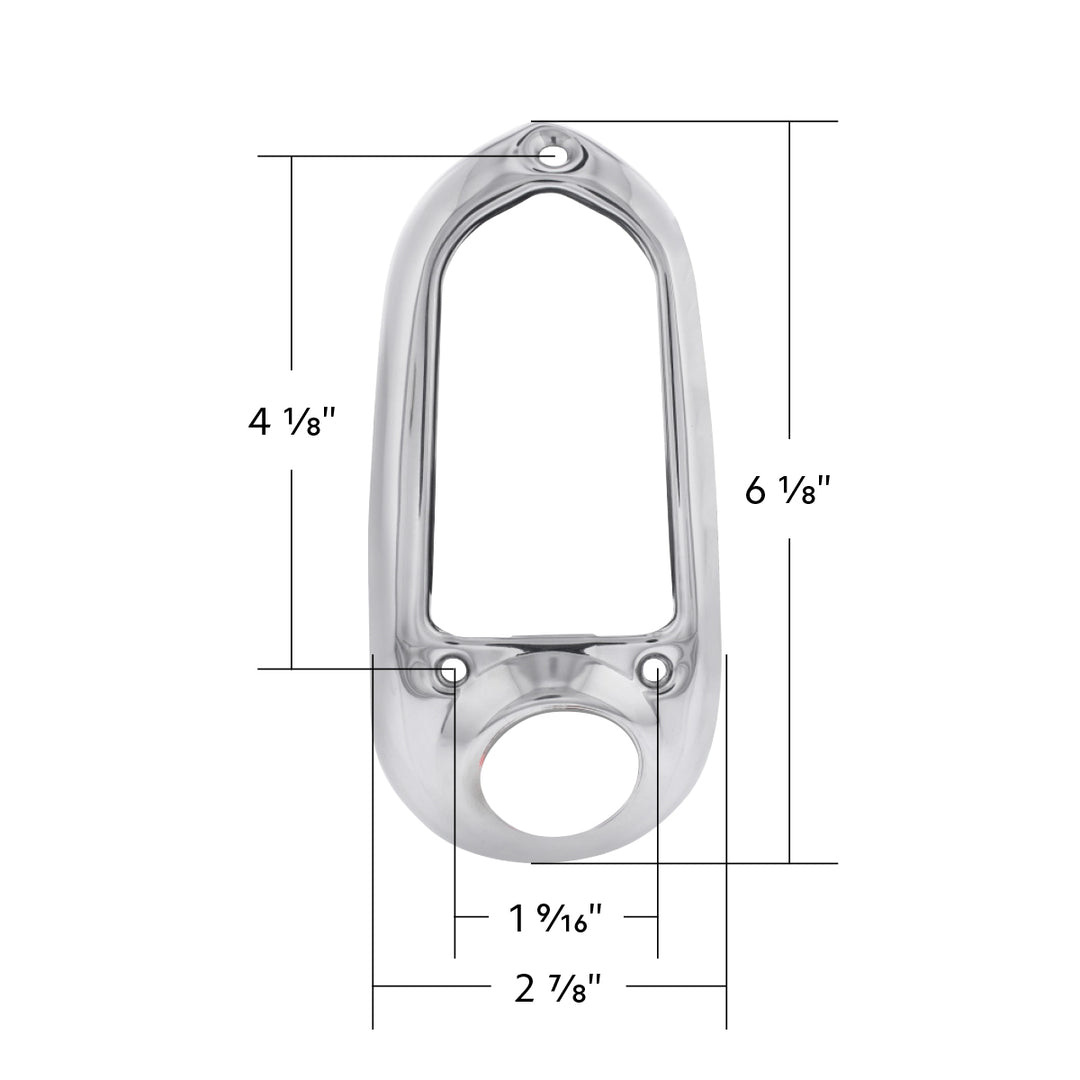 Stainless Steel Tail Light Bezel For 1949-50 Chevy Passenger Car - L/H - View 5