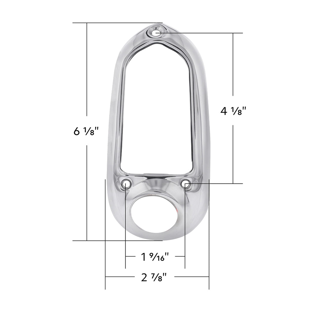 Stainless Steel Tail Light Bezel For 1949-50 Chevy Passenger Car - R/H - View 5
