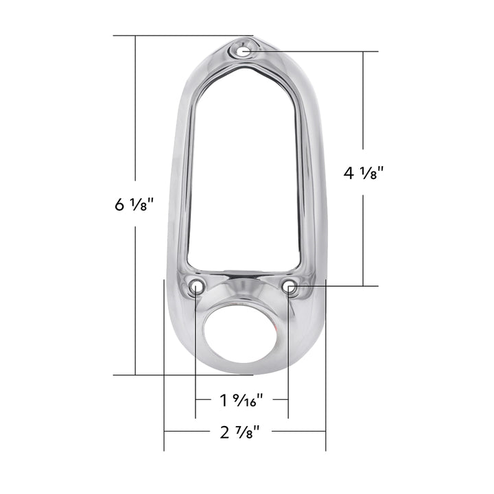Stainless Steel Tail Light Bezel For 1949-50 Chevy Passenger Car - R/H - View 5