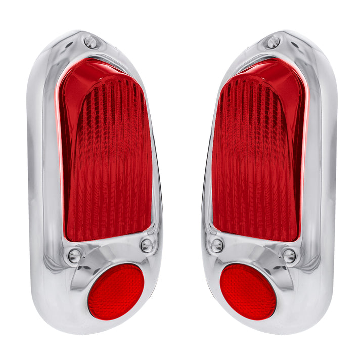 12V Tail Light With Stainless Steel Bezel For 1949-50 Chevy Passenger Car (Pair) - View 4