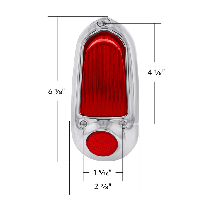 Tail Light Assembly With Stainless Steel Housing For 1949-50 Chevy Passenger Car - L/H - View 7