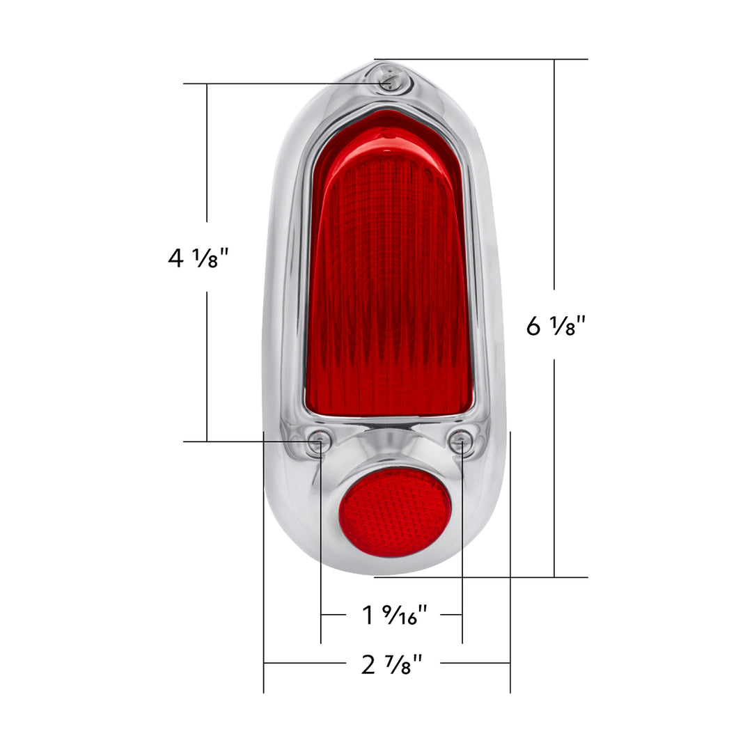 Tail Light Assembly With Stainless Steel Housing For 1949-50 Chevy Passenger Car - R/H - View 7