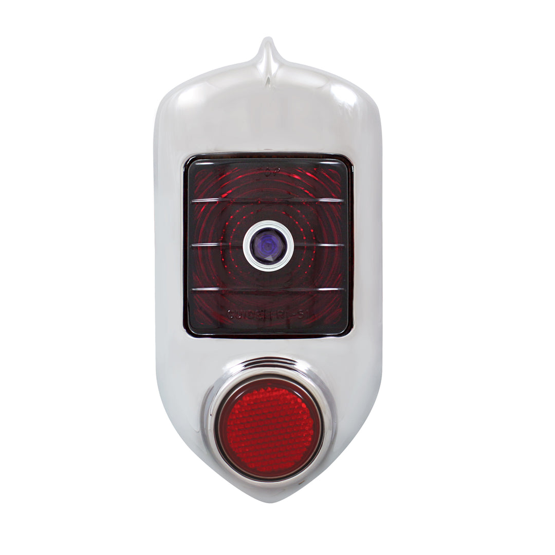 Tail Light With Blue Dot And Chrome Bezel For 1951-52 Chevy Passenger Car - View 1