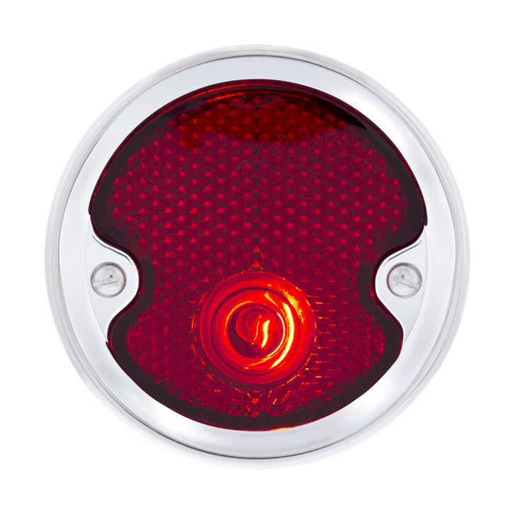 Tail Light Assembly With Stainless Steel Bezel &amp; Black Housing For 1954-55 Chevy Truck - View 1