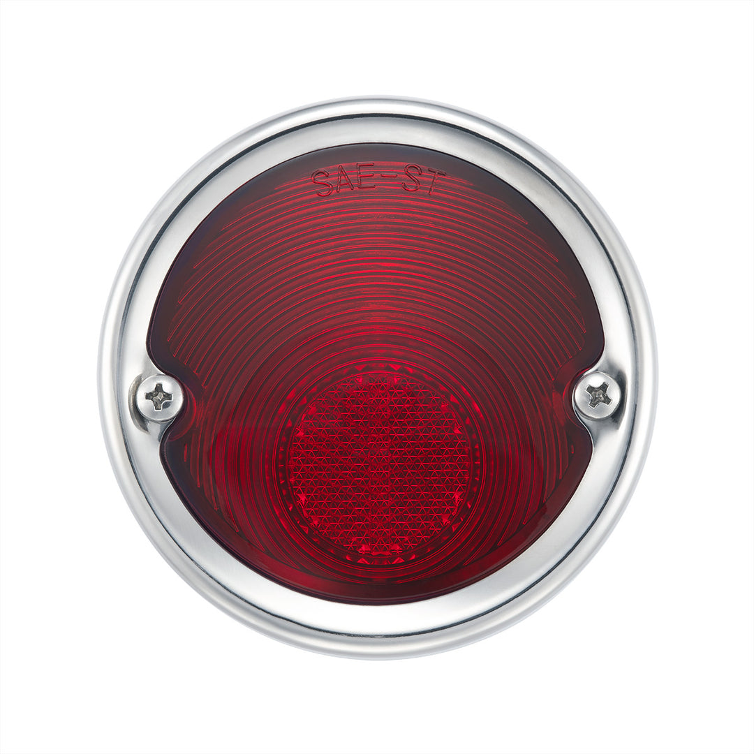 Tail Light Assembly With Stainless Steel Bezel &amp; Housing For 1954-59 Chevy Truck - View 1