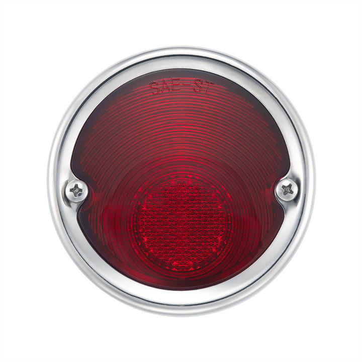 Tail Light Assembly With Stainless Steel Bezel &amp; Housing For 1954-59 Chevy Truck - View 1