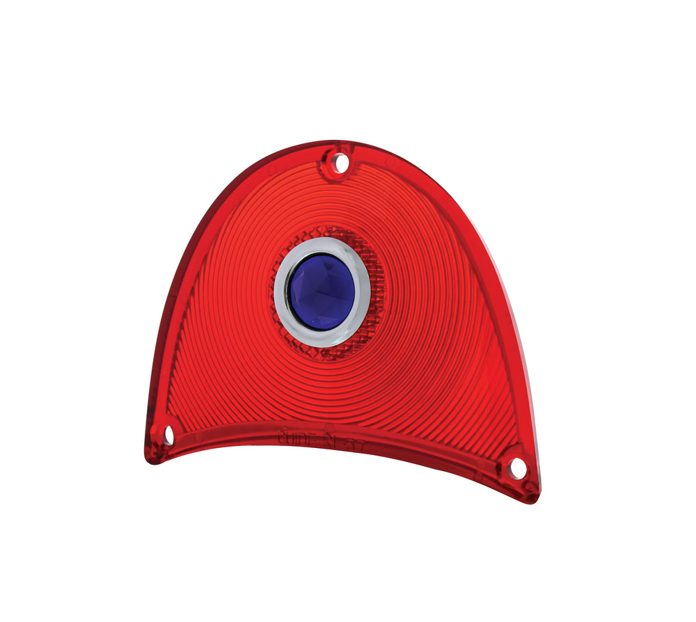 Tail Light Lens With Blue Dot For 1957 Chevy Passenger Car - View 2