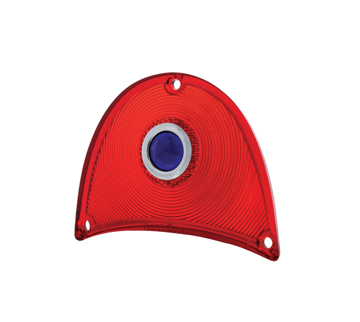 Tail Light Lens With Blue Dot For 1957 Chevy Passenger Car - View 2