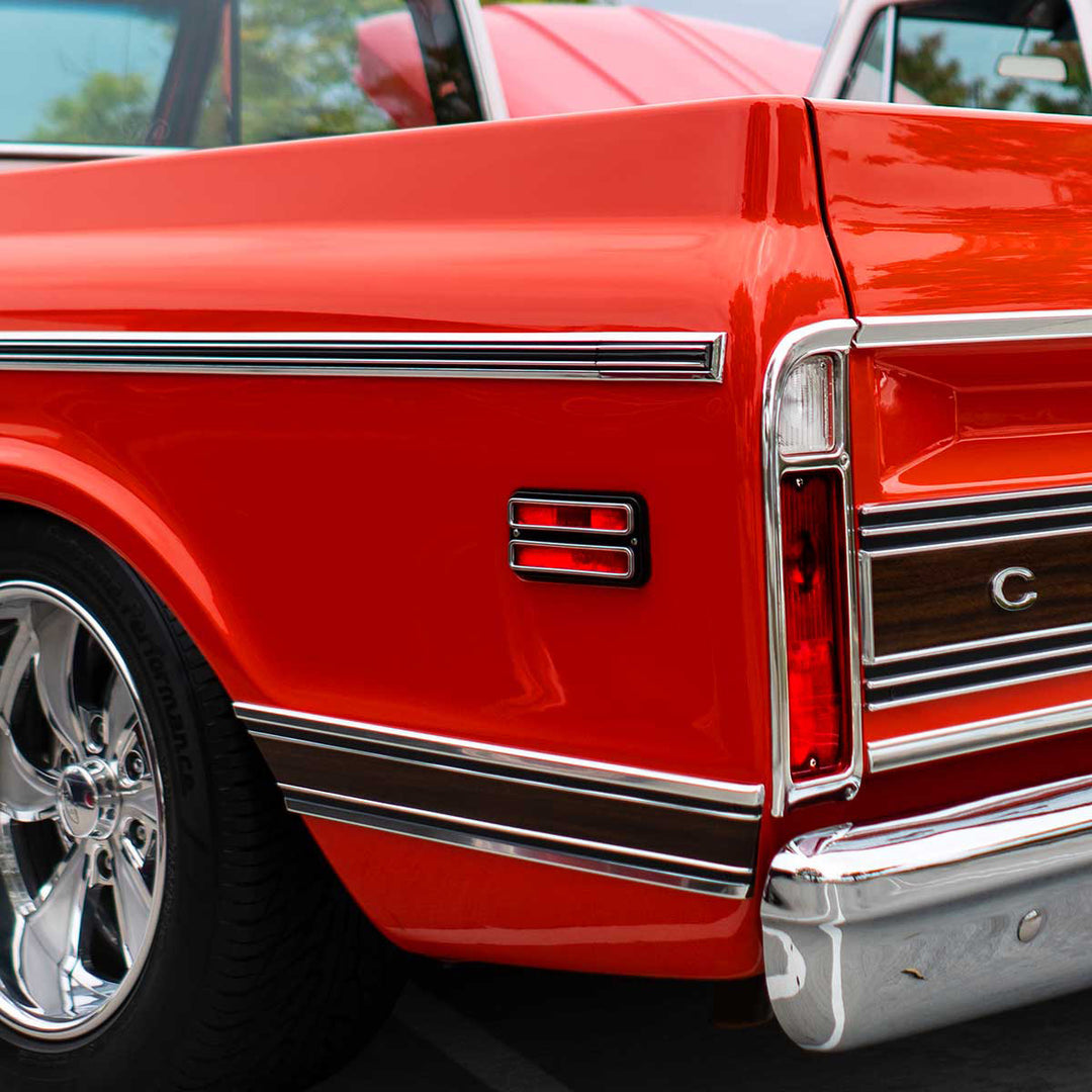 Deluxe Side Marker Light With Stainless Steel Trim For 1968-1972 Chevrolet &amp; GMC Truck-Red Lens - View 10