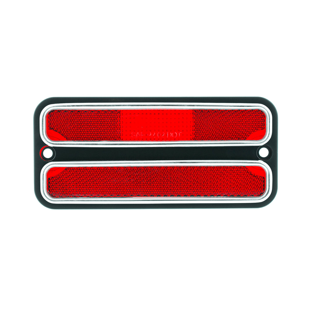 Deluxe Side Marker Light With Stainless Steel Trim For 1968-1972 Chevrolet & GMC Truck-Red Lens - View 2