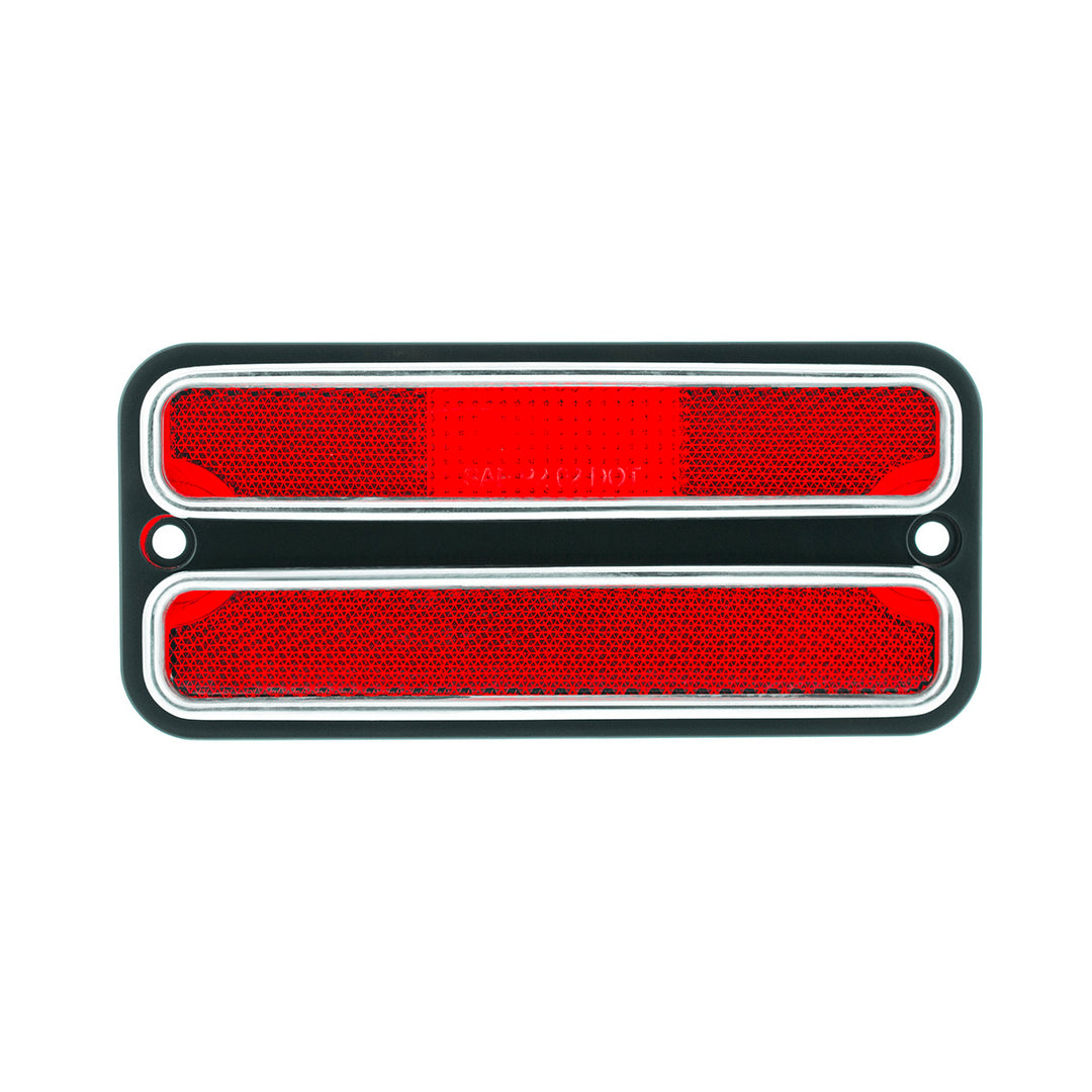 Deluxe Side Marker Light With Stainless Steel Trim For 1968-1972 Chevrolet &amp; GMC Truck-Red Lens - View 2