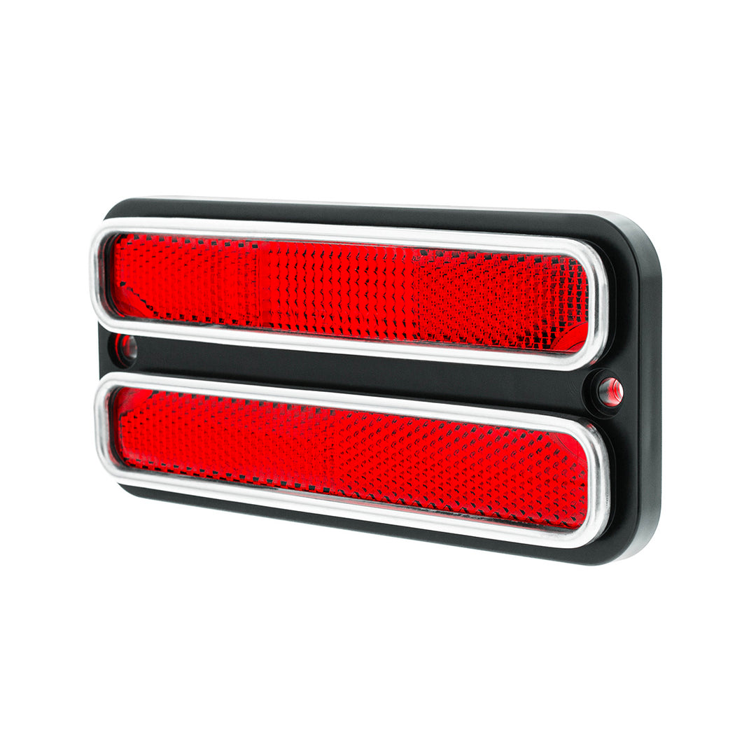 Deluxe Side Marker Light With Stainless Steel Trim For 1968-1972 Chevrolet &amp; GMC Truck-Red Lens - View 3